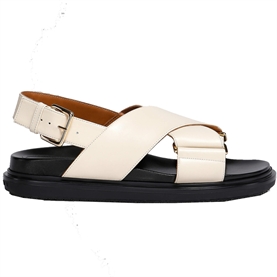 MARNI Fussbett Sandaler, Silk White